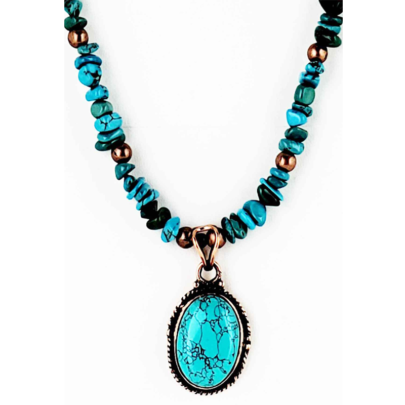 Copper and Turquoise Necklace