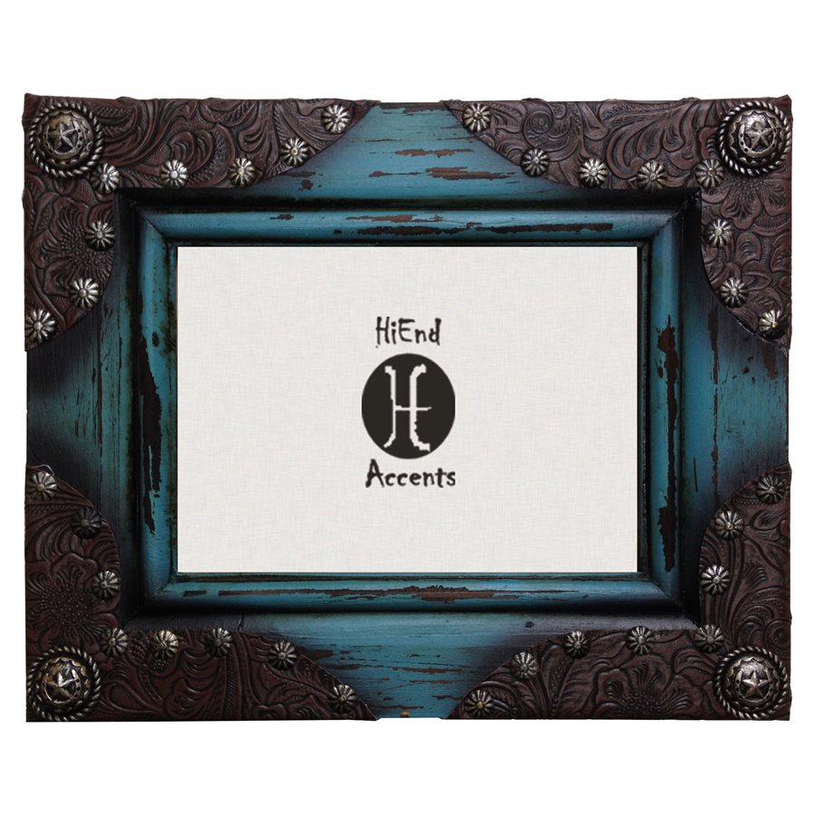 Turquoise Western Picture Frame