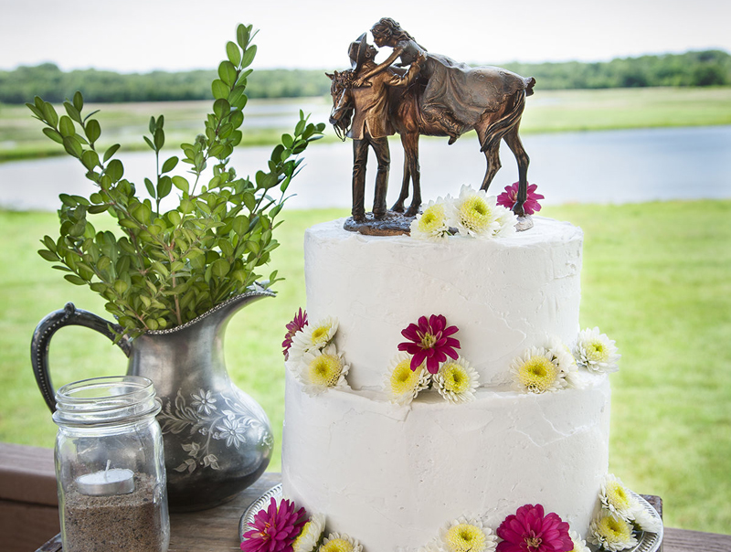 Western Cowboy Wedding Cake Topper Personalized Engrave * 