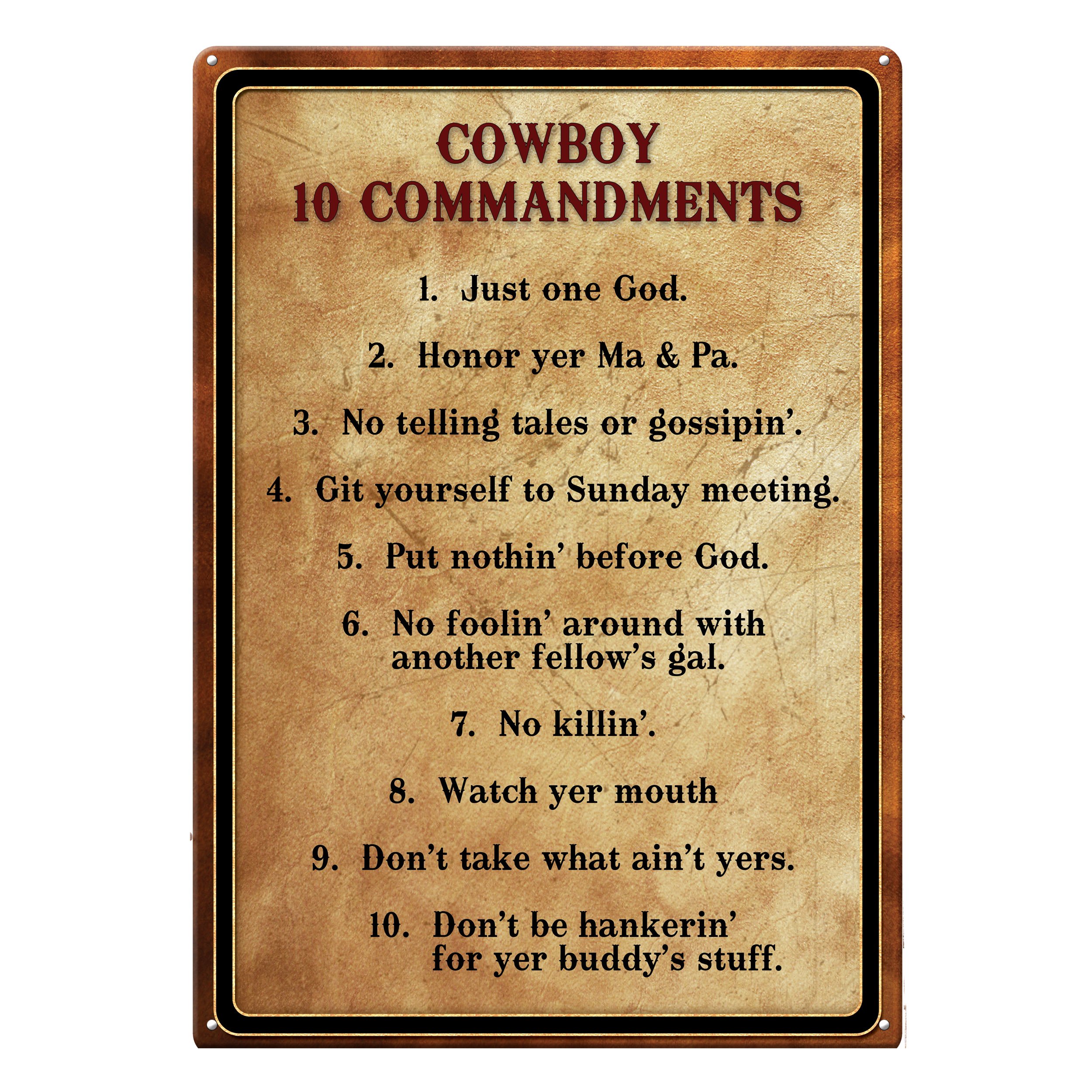 Cowboy Commandments
