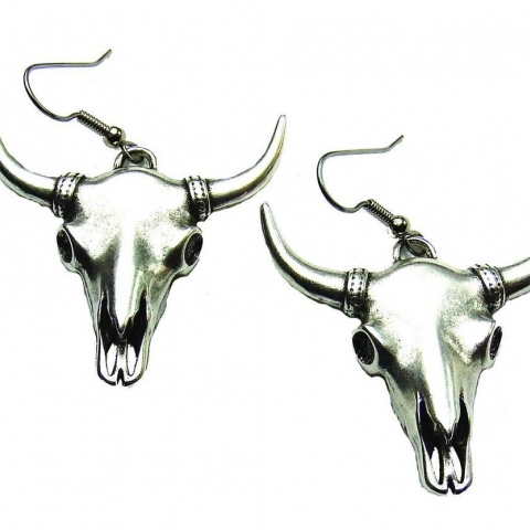 Skull Western Earrings