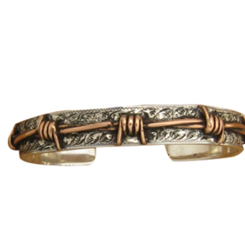 Copper Barbwire Cuff Bracelet
