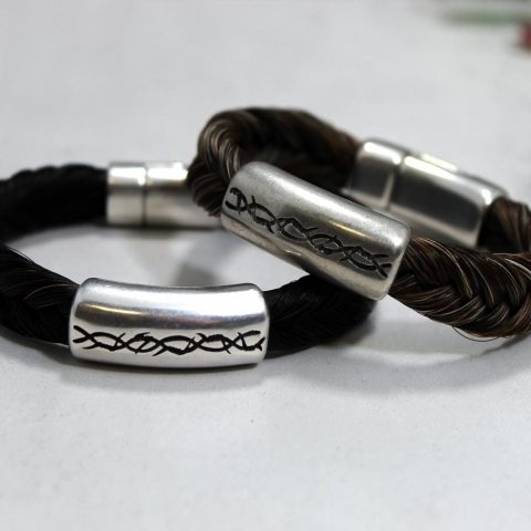 Details about   Western Cowgirl/Cowboy Leather Bracelet W/Inlay Adjustable W/Two Snaps 