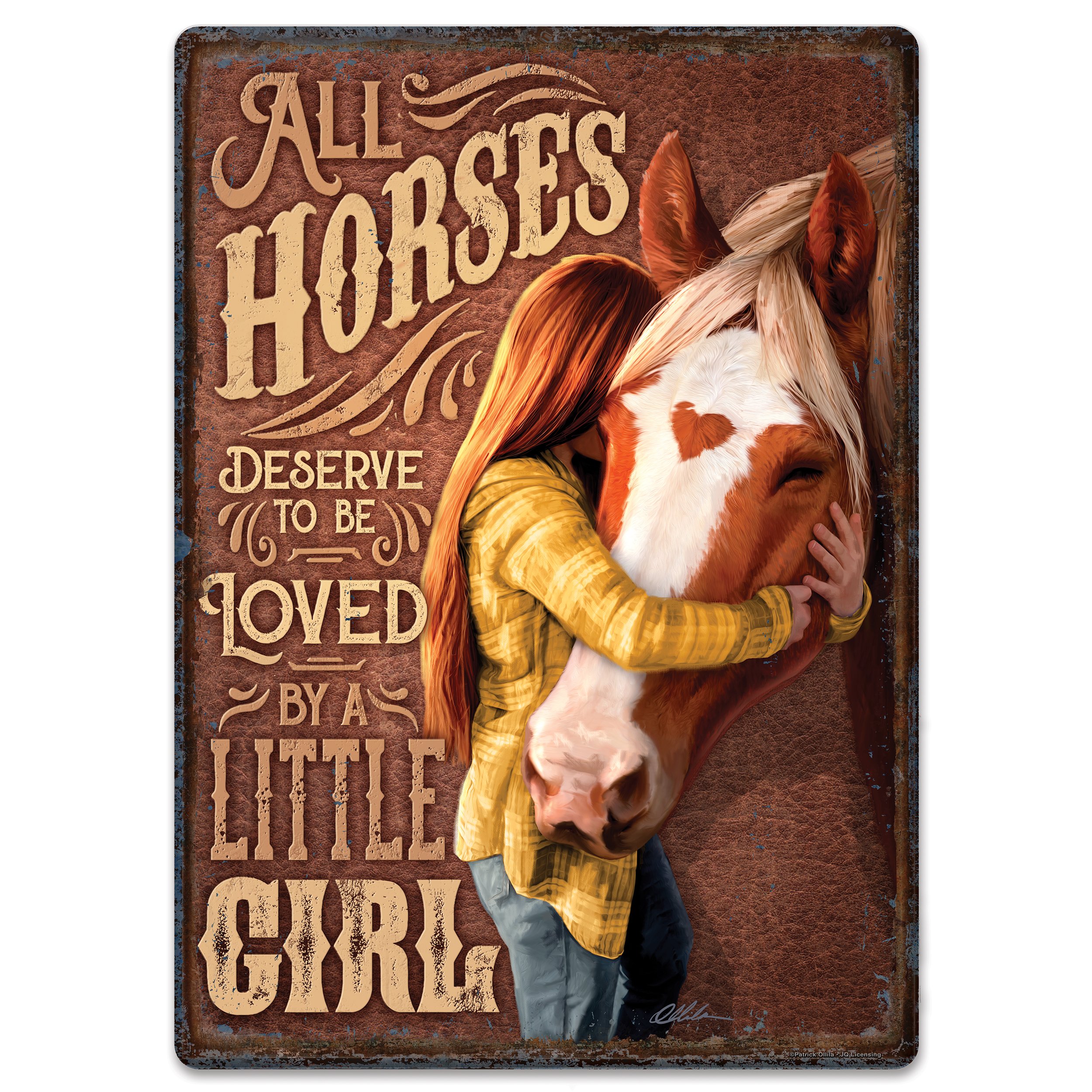 Little Girl Loves Horses