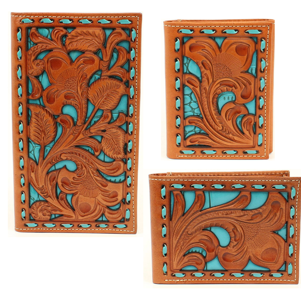 Tooled Overlay western wallet