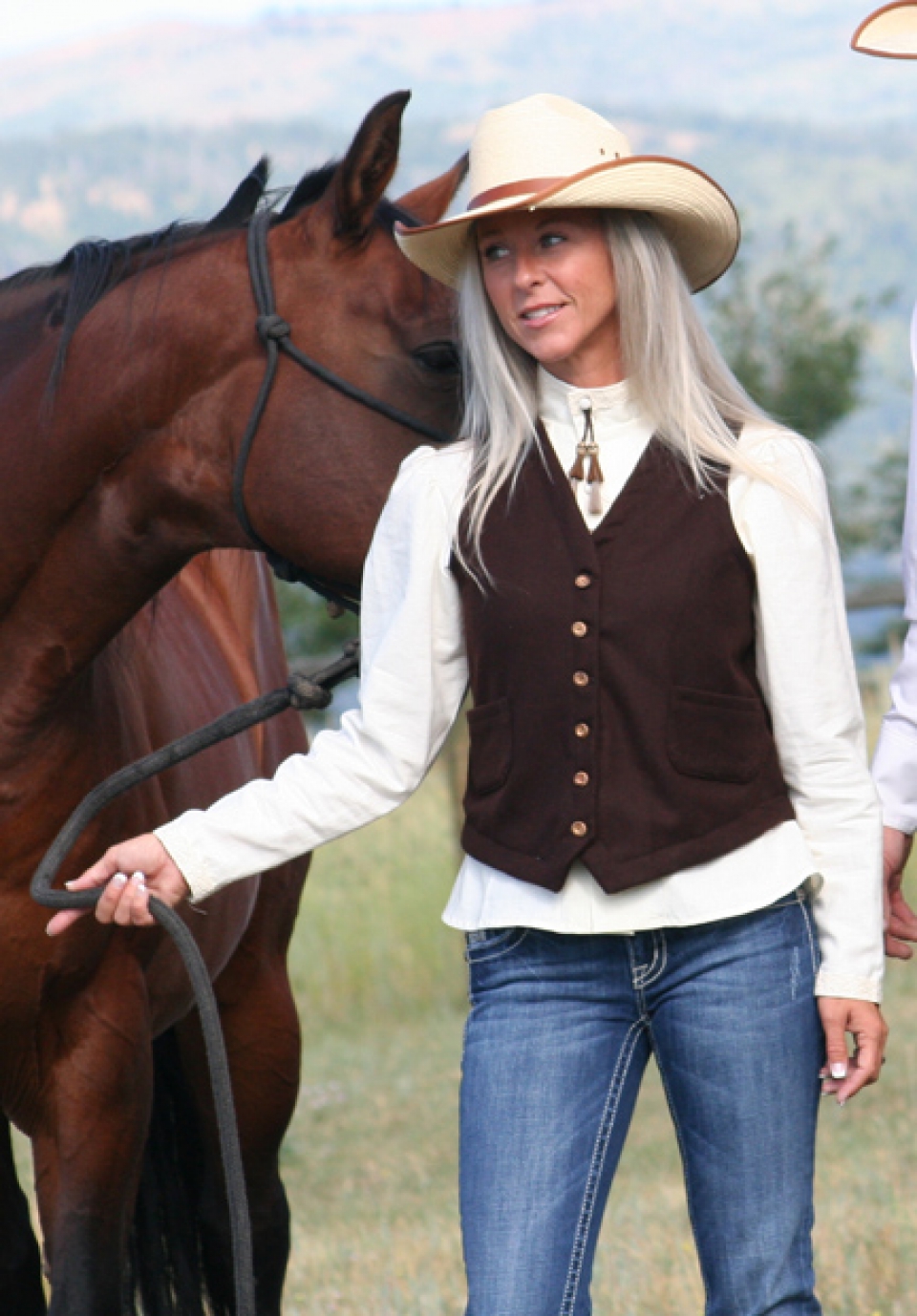 Woman's Wool Western Vest - Cattle Kate
