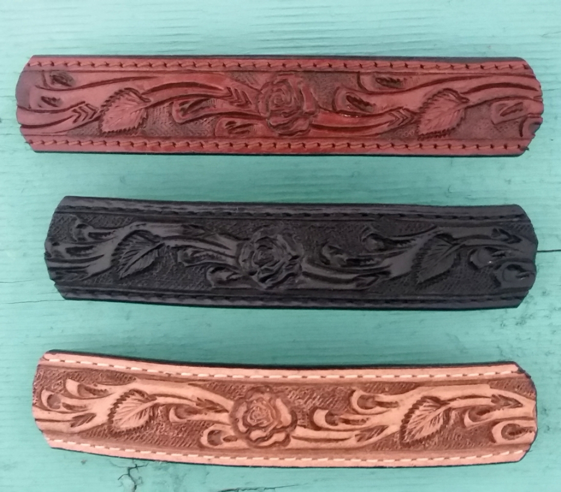 Leather Western Barrettes - Cattle Kate
