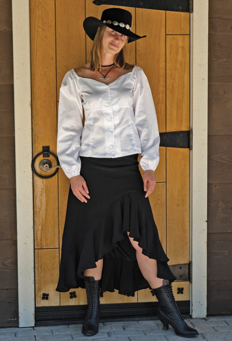 Western Silk Skirt Cattle Kate 