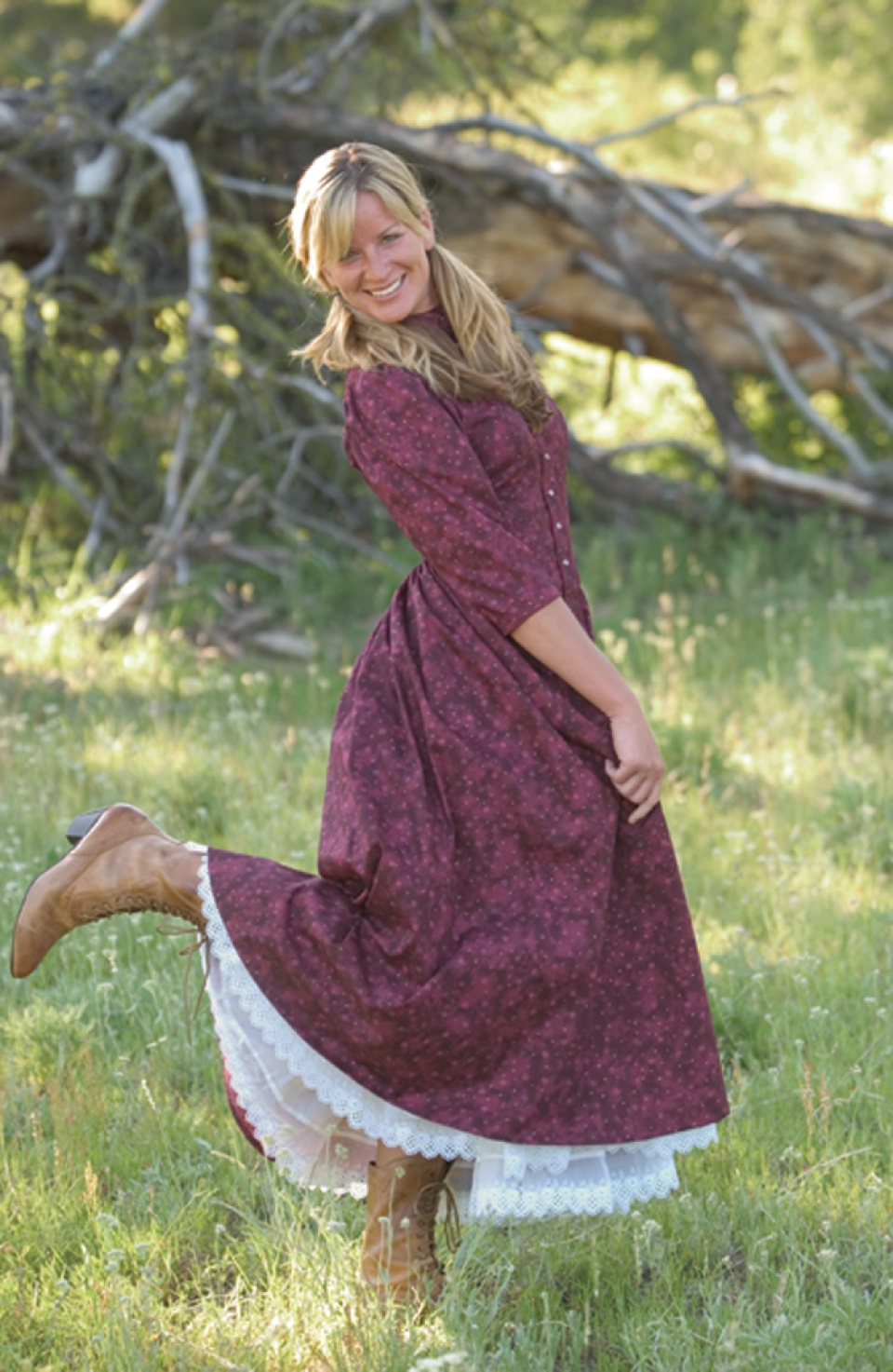 Old West Prairie Dress Cattle Kate