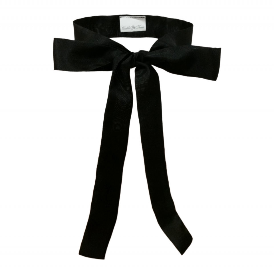 Silk Long String Tie- Solid - Cattle Kate