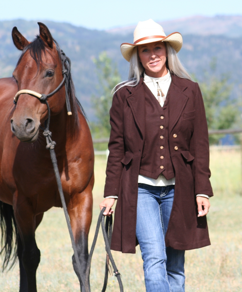 Woman's Western Wool Frock Coat - Cattle Kate
